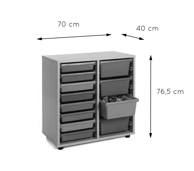 600210-Mueble bajo cubetero 2 columnas 70