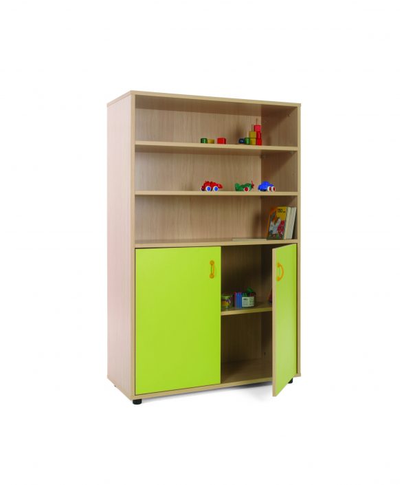 600303-Mueble medio armario y estantería