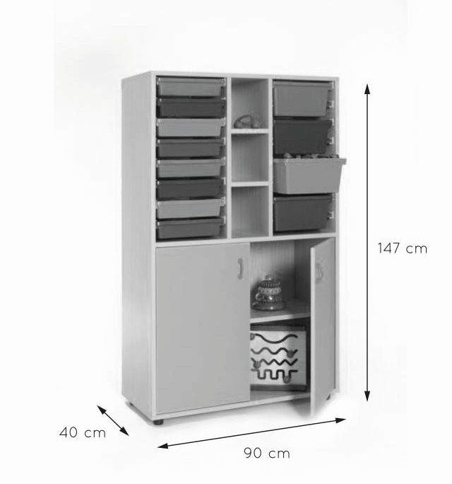 600316-Mueble medio armario y cubetero