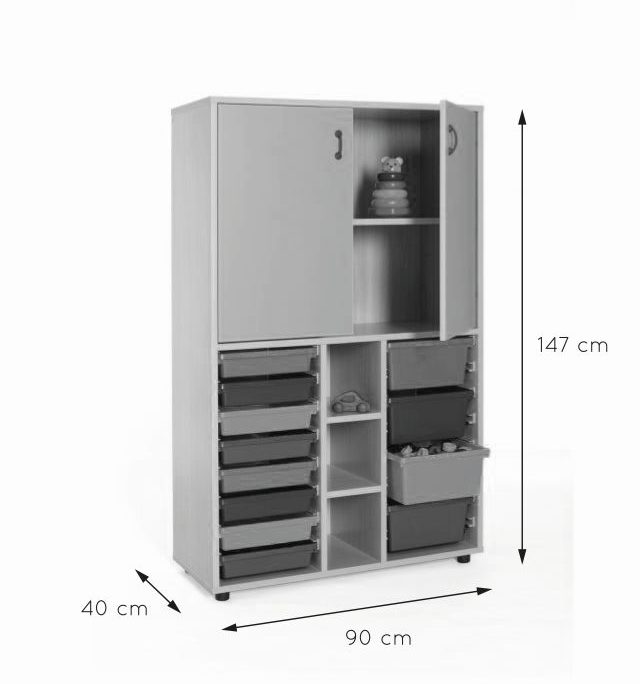 600317-Mueble medio cubetero y armario