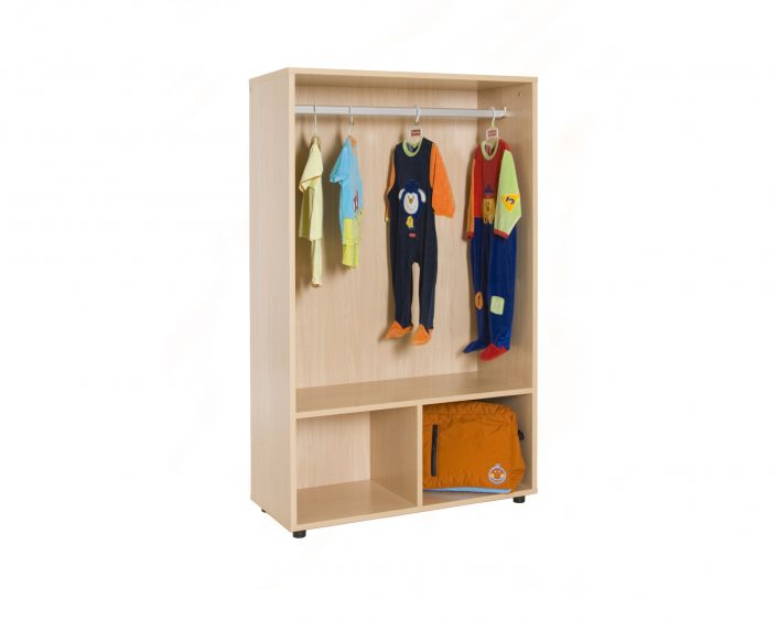600617-Mueble perchero abierto con barra