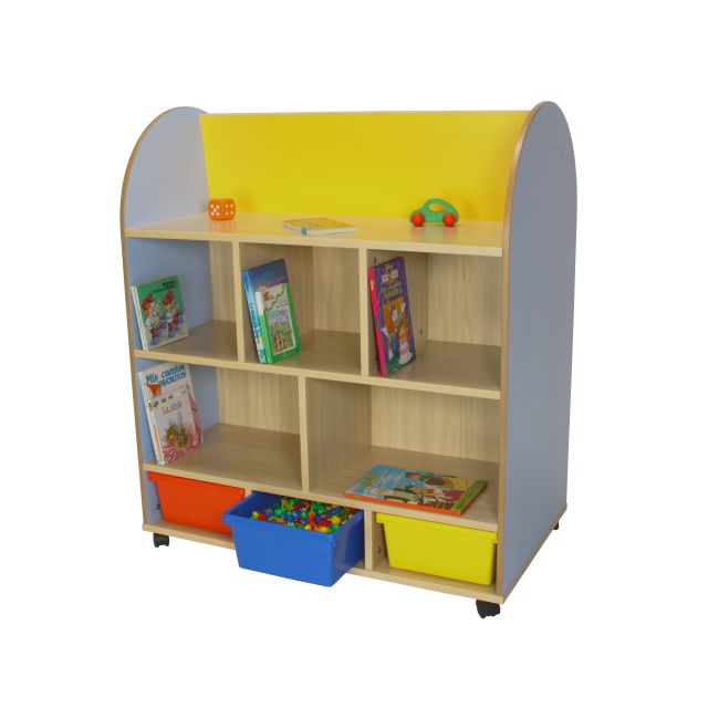602102-Mueble expositor de libros ovalado