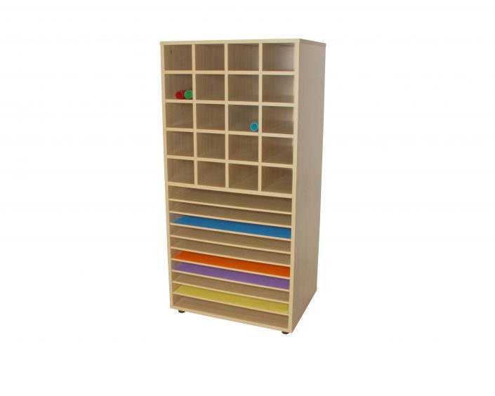 602209-Mueble cartulinero y 20 casillas